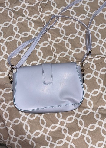 Mavi Deri Kadın Çanta Tokalı - Görsel 2