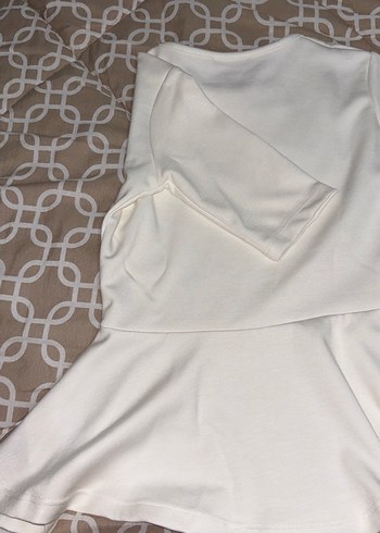 Kız Çocuk Beyaz Uzun Kollu Pamuklu Tişört - Görsel 3