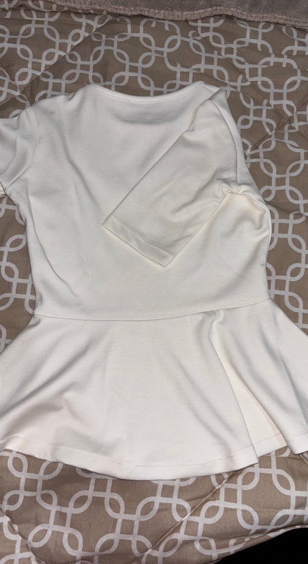 Kız Çocuk Beyaz Uzun Kollu Pamuklu Tişört - Görsel 4