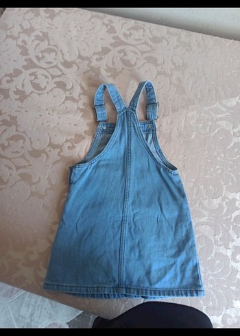 LC Waikiki Mavi Kız Denim Askılı Elbise