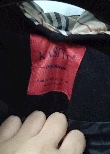 Düğmeli Siyah Midi Kadın Kaban - Görsel 2