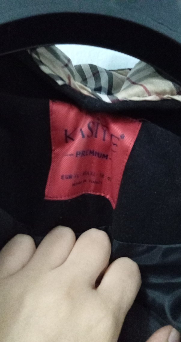 Düğmeli Siyah Midi Kadın Kaban - Görsel 2