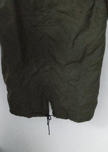 Kadın Haki Midi Kürklü Street Wear Mont - Görsel 4