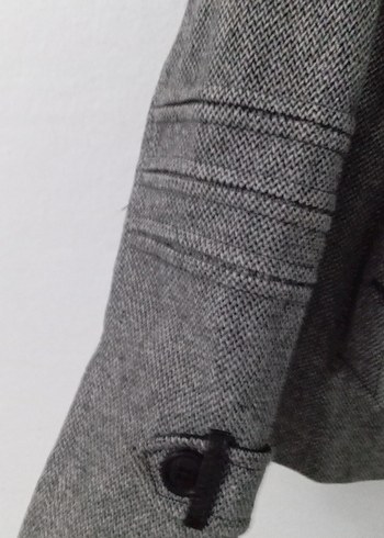 Gri Yünlü Düğmeli Erkek Ceket - Görsel 3