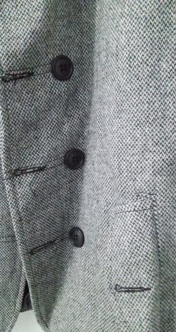 Gri Yünlü Düğmeli Erkek Ceket - Görsel 2