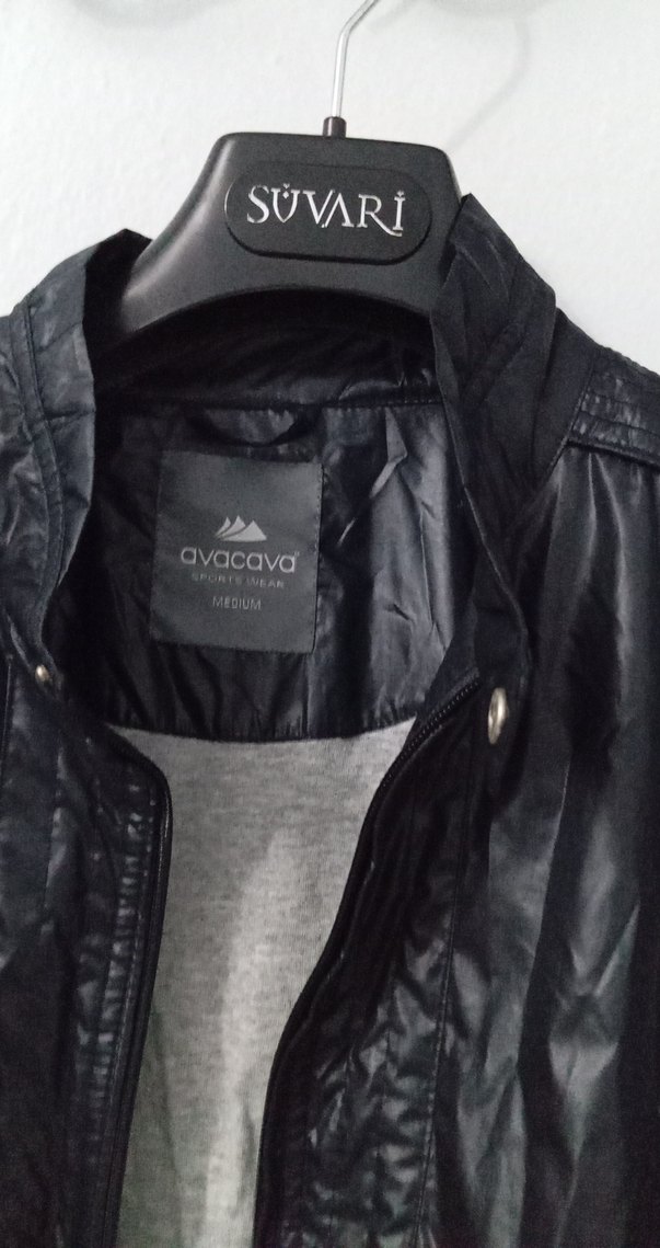 Siyah Deri Erkek Ceket - Görsel 2