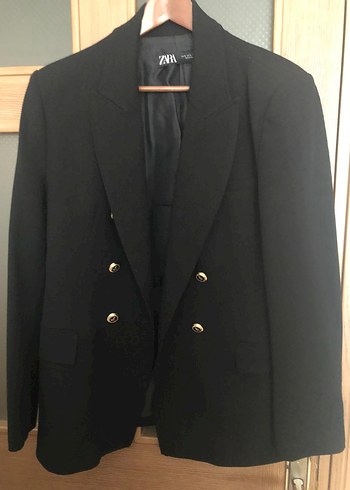 Zara ZARA Siyah Düğmeli Kadın Blazer Ceket