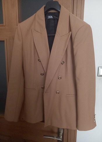 Bej Düğmeli Zara Kadın Blazer Ceket