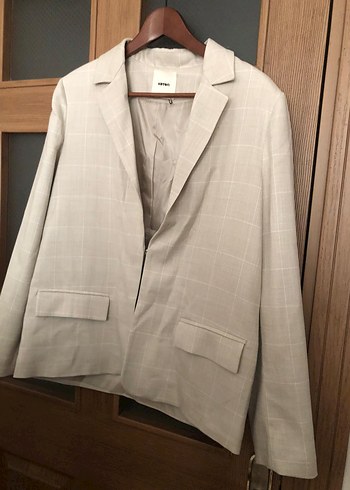 Bej Kadın Keten Blazer Ceket