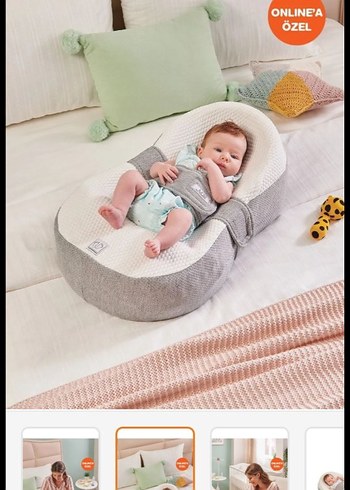 Çocuklar için Gri Uyku Destek Minderi juno yatak