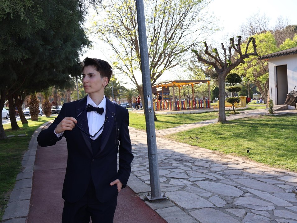 Kemerli lacivert Damat Takımı, Normal Boy, Klasik - Görsel 2