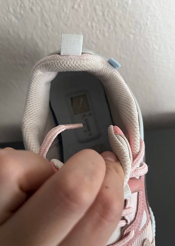 Pembe Kadın Spor Ayakkabı Cırt Cırtlı Topuklu