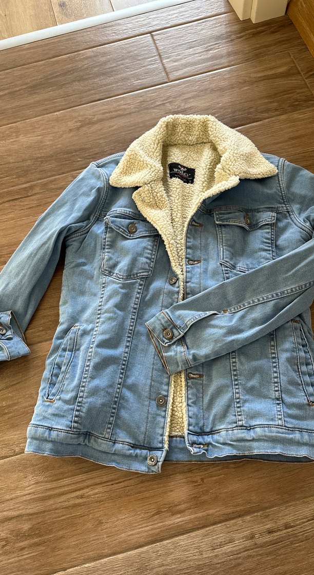 Düğmeli Kadın Mavi Kot Ceket - Görsel 2