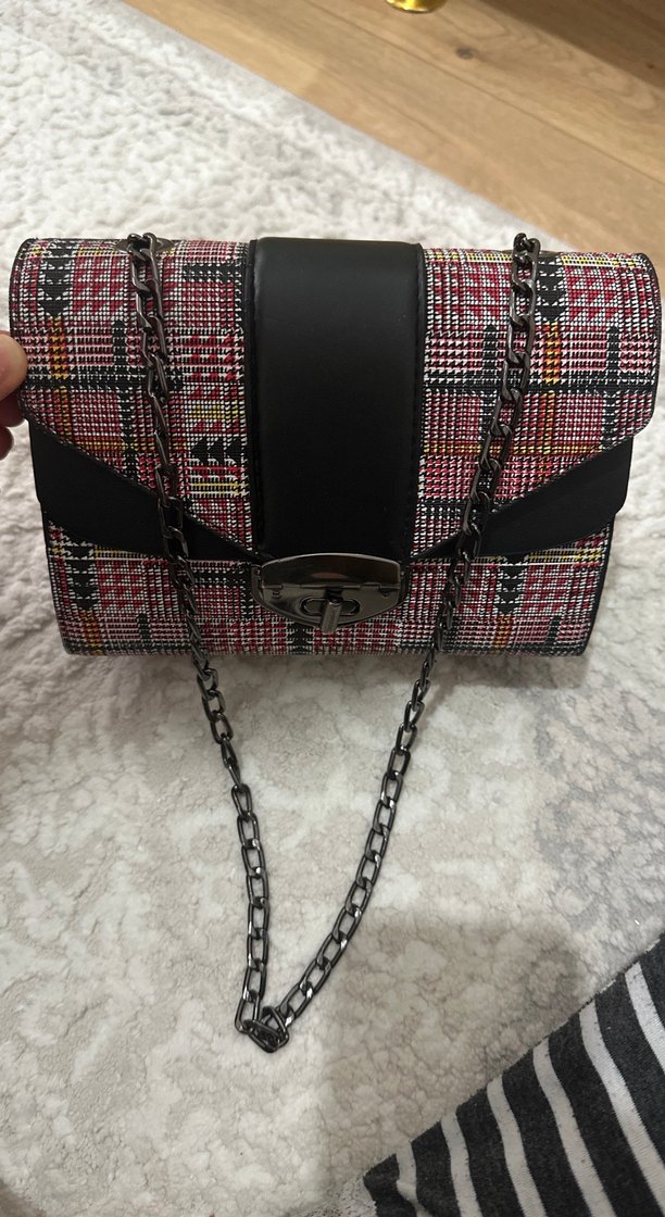 Kadın Çok Renkli Tokalı Omuz Çantası - Görsel 2