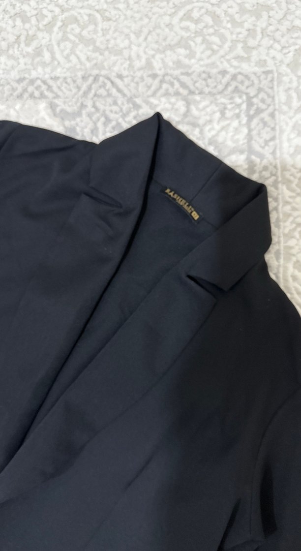 Siyah Kadın Midi Blazer Ceket - Görsel 2