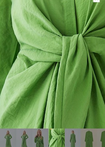 Uzun bağlamalı elbise - Görsel 2