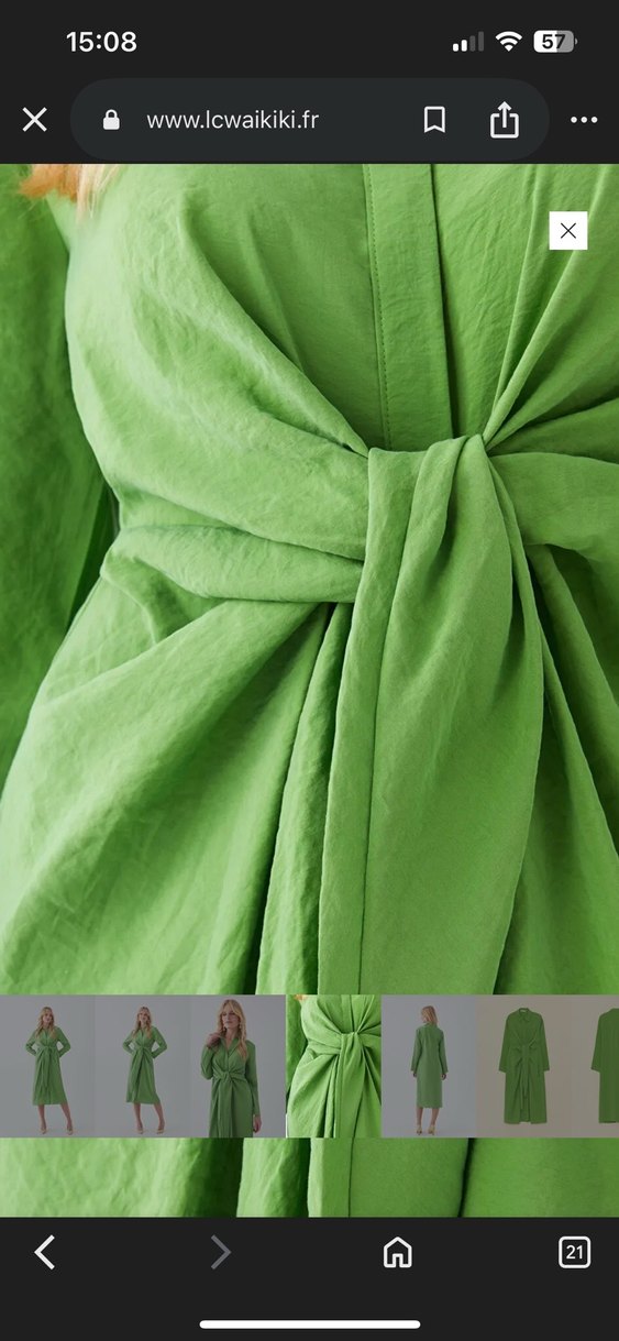 Uzun bağlamalı elbise - Görsel 2