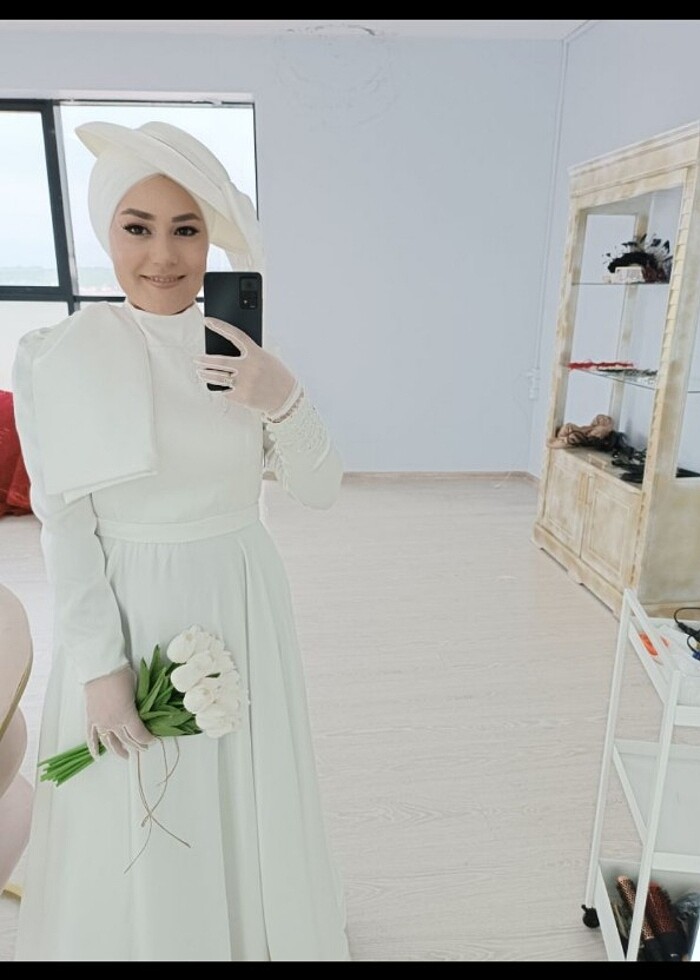 Tesettür Nikah elbisesi  - Görsel 3