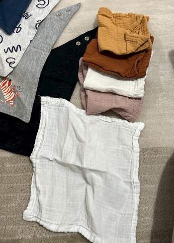 Renkli bebek fular ve müslin bezler - Görsel 2