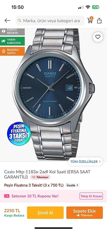 Beden CASİO Mtp-1183a-2adf