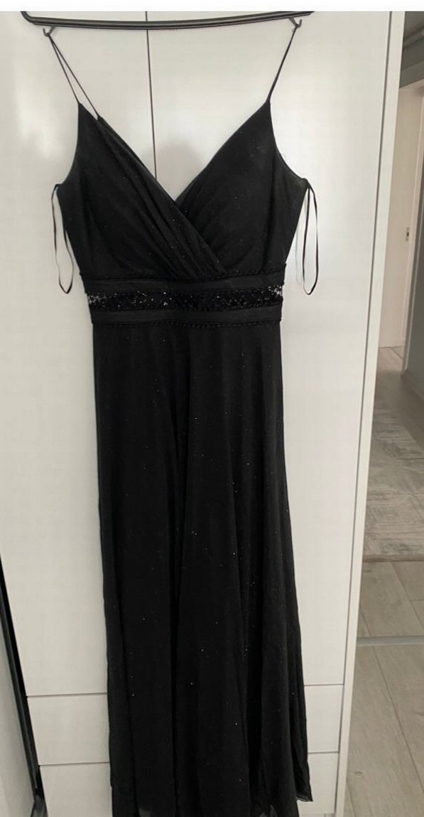 Gri Drapeli Uzun Abiye Elbise - Görsel 2