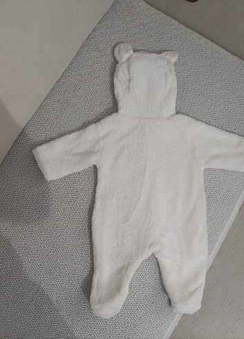 Peluş tulum mont yenidoğan kız bebek ayıcıklı - Görsel 2