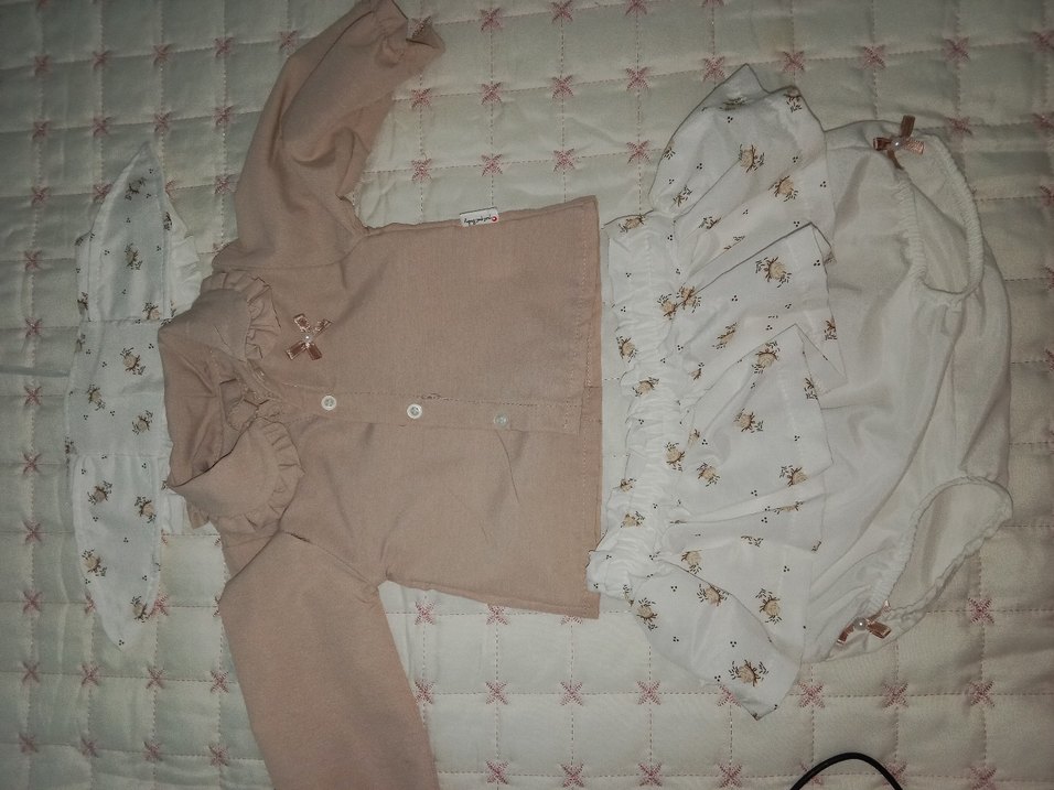 Nakışlı Beyaz Bohem Tarzı tavşan Kıyafeti 6-9 - Görsel 4