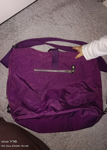 Mor Kadın Çapraz Çanta Fermuarlı - Görsel 2