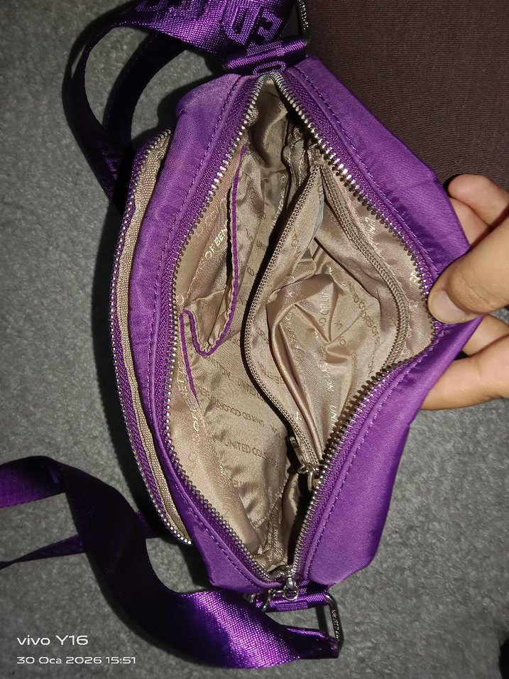 Parlak Mor Kadın Çanta - Görsel 4