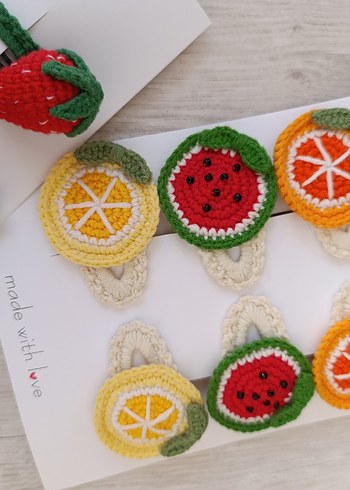 Mor Dantel Çiçekli Çocuk Saç Tokası Seti - Görsel 3