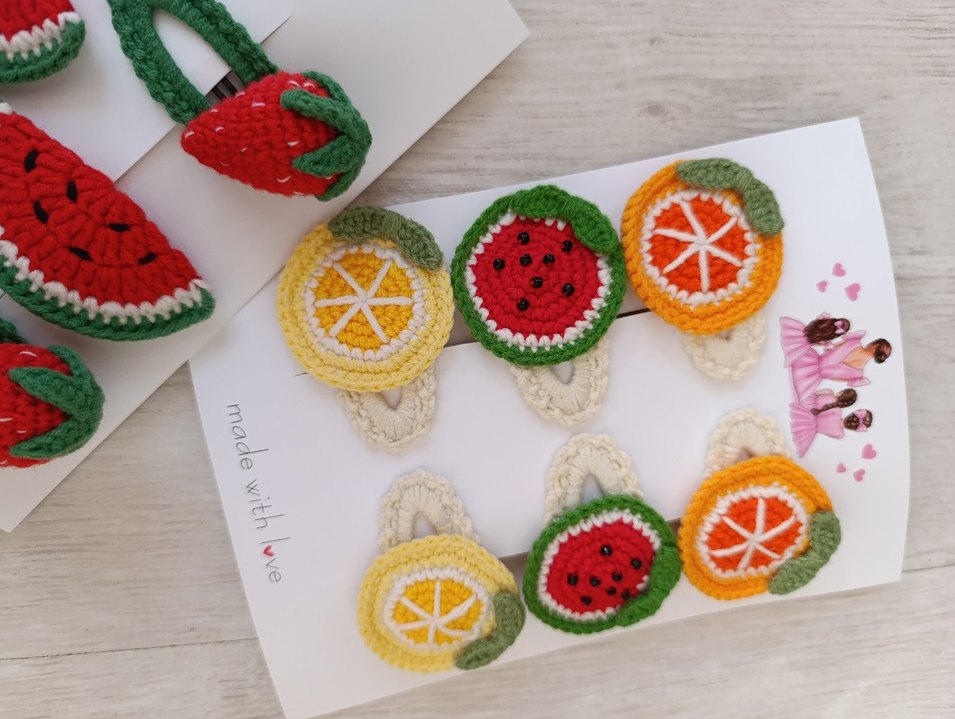 Mor Dantel Çiçekli Çocuk Saç Tokası Seti - Görsel 3