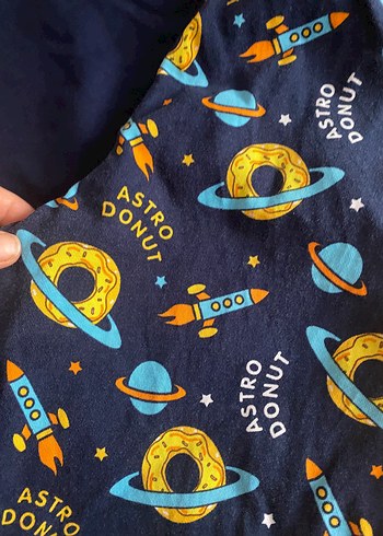 9 Yaş Beden Uzun Kollu Mavi Erkek Çocuk Pijama Takımı