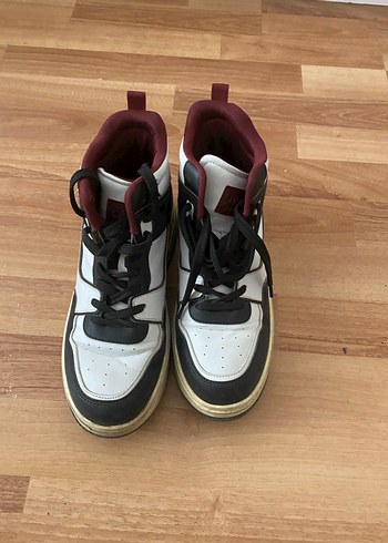 38 Beden Bordo Detaylı Platform Topuklu Spor Ayakkabı