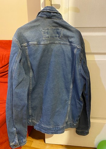 Düğmeli Mavi Denim Kot Ceket - Görsel 4