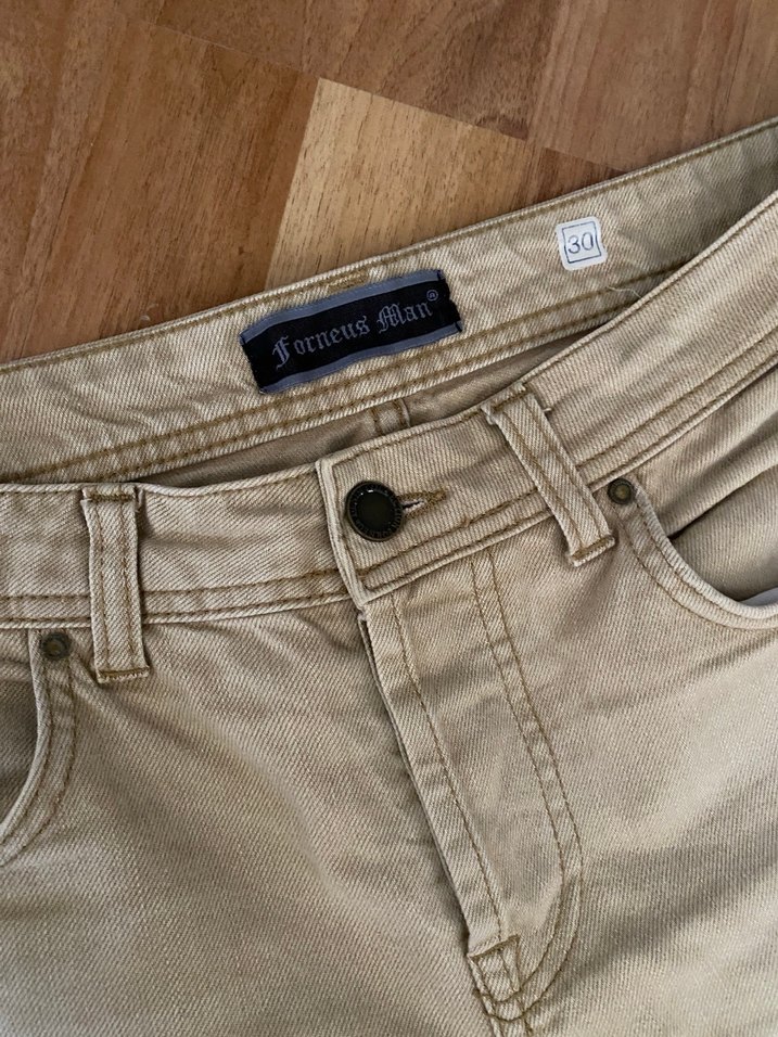 Bej Regular Fit Erkek Keten Pantolon - Görsel 3