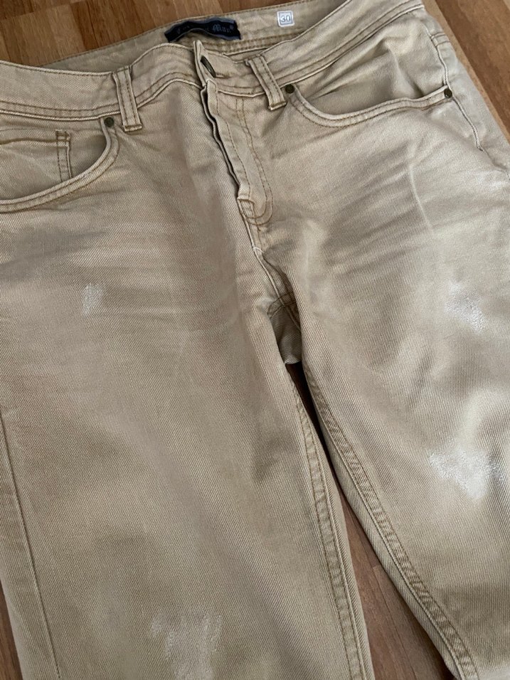 Bej Regular Fit Erkek Keten Pantolon - Görsel 2