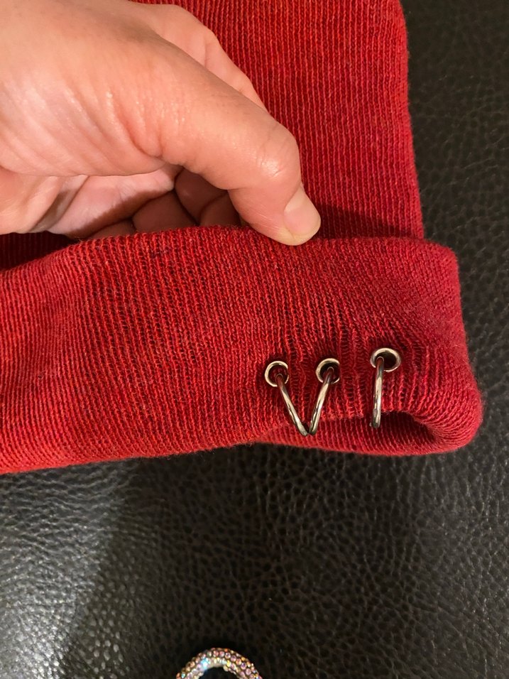 Kadın Kırmızı Örgü Bere - Görsel 2