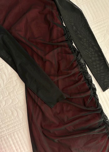 s Beden siyah Renk Uzun Siyah Transparan Gotik Elbise