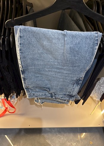 LC Waikiki Kadın Gri Mavi Batik Desenli Denim Pantolon