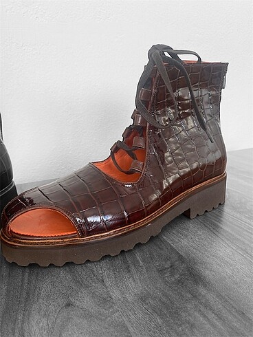 BENZERSİZ VE ŞIK TASARIM EL YAPIMI ERKEK DERİ SANDALET - Görsel 7