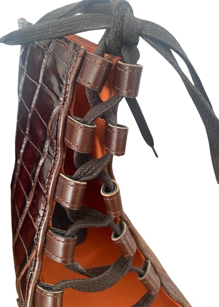 BENZERSİZ VE ŞIK TASARIM EL YAPIMI ERKEK DERİ SANDALET - Görsel 4