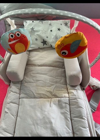 BabyJem Gri Bebek Yatağı ve Oyun Arkadaşı