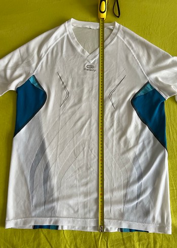 Erkek Beyaz Spor Kısa Kollu Dar Kesim Tişört - Görsel 2