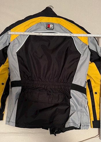 Sarı Gri Erkek motor Ceketi Fermuarlı - Görsel 2