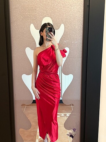 Asin-dress/ kırmızı zaten elbise