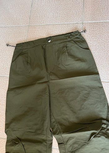 Diğer Kadın Haki Paraşüt Kumaş Pantolon