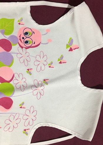 Desenli Pembe Bebek Önlüğü - Görsel 6