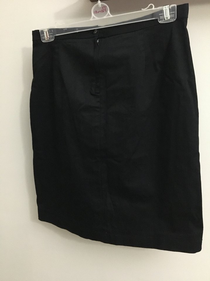 Siyah Kadın klasik etek - Görsel 4