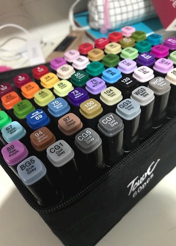 60 Renkli Marker Kalem Seti - Görsel 3