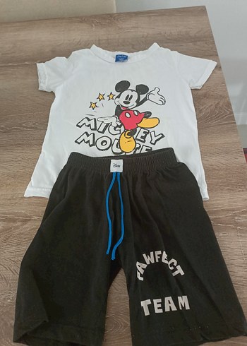 Erkek Çocuk Mickey Mouse Baskılı Takım